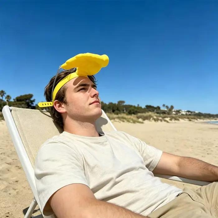 Chapeau de soleil 3D en forme de paume