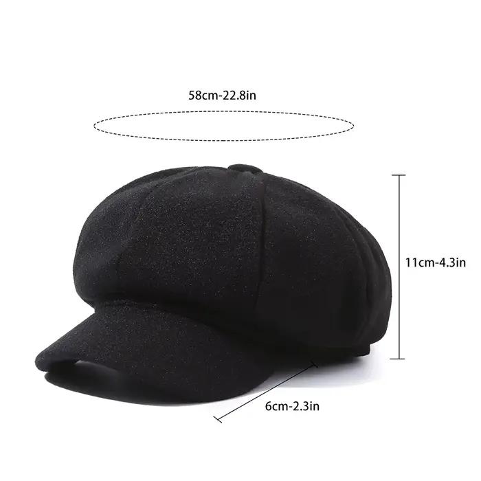 Casquette avant, casquette à visière de style britannique rétro