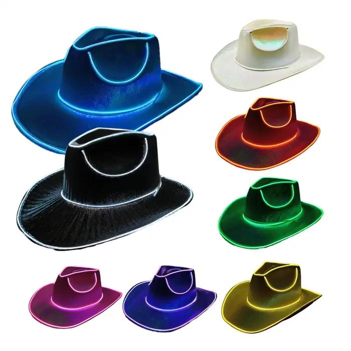 Chapeau de Cowboy lumineux avec LED