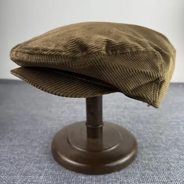 Casquettes plates en velours côtelé pour hommes et femmes