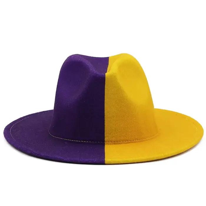Chapeau en feutre de laine Patchwork