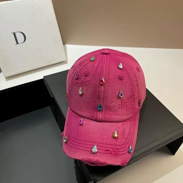 Casquette de Baseball coréenne de luxe avec diamant d'eau