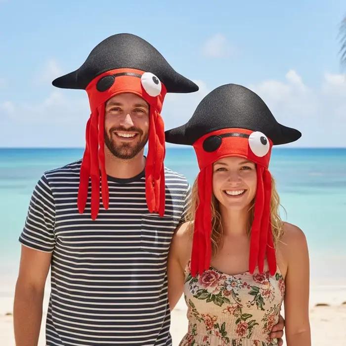 Chapeaux de pirate, casquette pieuvre