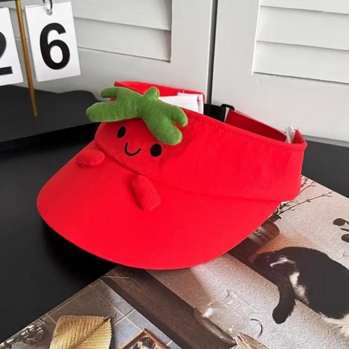 Casquette de baseball en peluche motif tomate mignonne