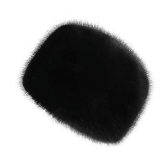Bandeau en fausse fourrure moelleux pour femmes, chapeau d'hiver, style sport, tricoté, doux et élégant, occassions hivernales et cadeau parfait
