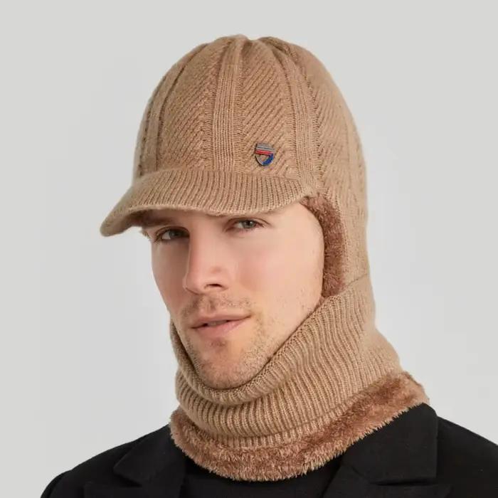 Chapeau tricoté doux et épais pour hommes