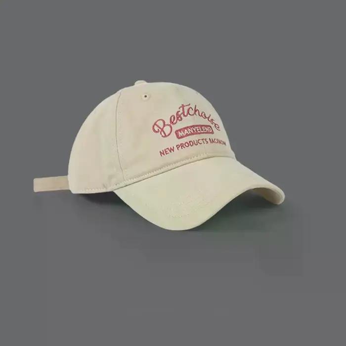 Casquette de baseball rose brodée pour femme
