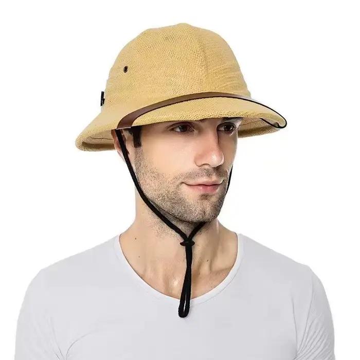 Chapeau de paille unisexe style britannique pour l'été