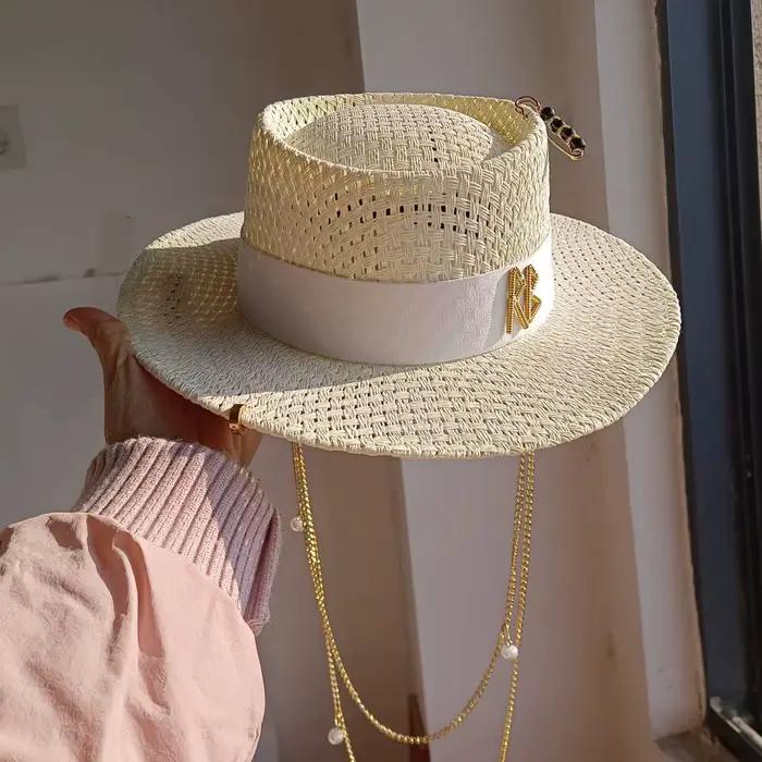 Chapeau de soleil Pork Pie 2026 avec sangle chaîne