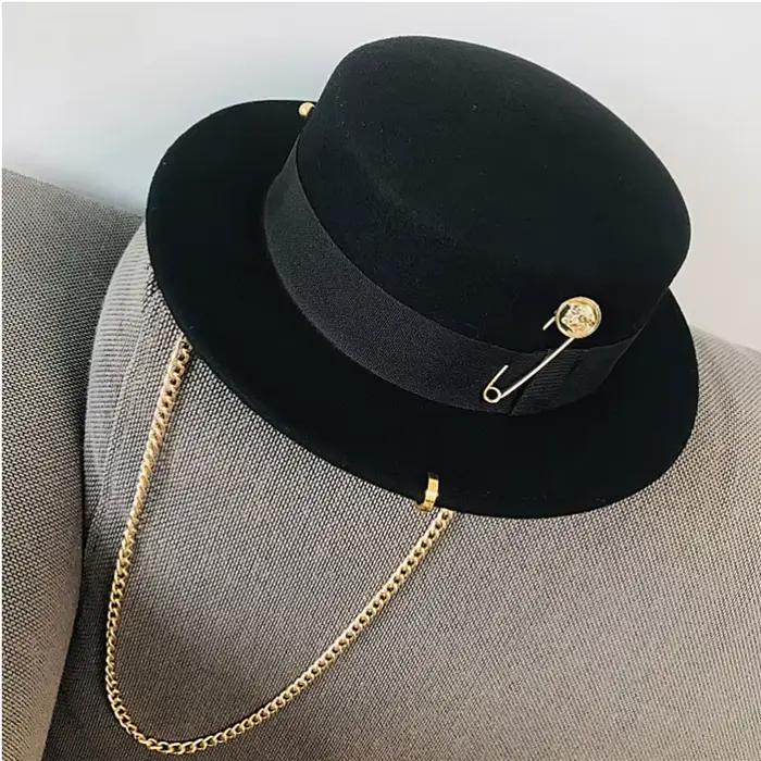 Fibonacci-Chapeau Fedora en feutre de laine pour hommes et femmes