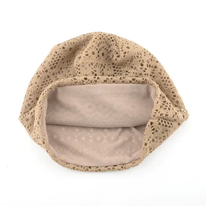 Chapeau en dentelle tricotée légère pour femmes