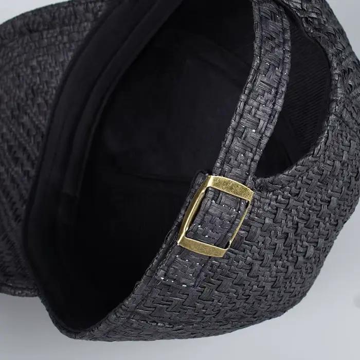 Casquette de baseball en paille unisexe protection solaire style sport pour hommes et femmes occasions décontractées été 2026