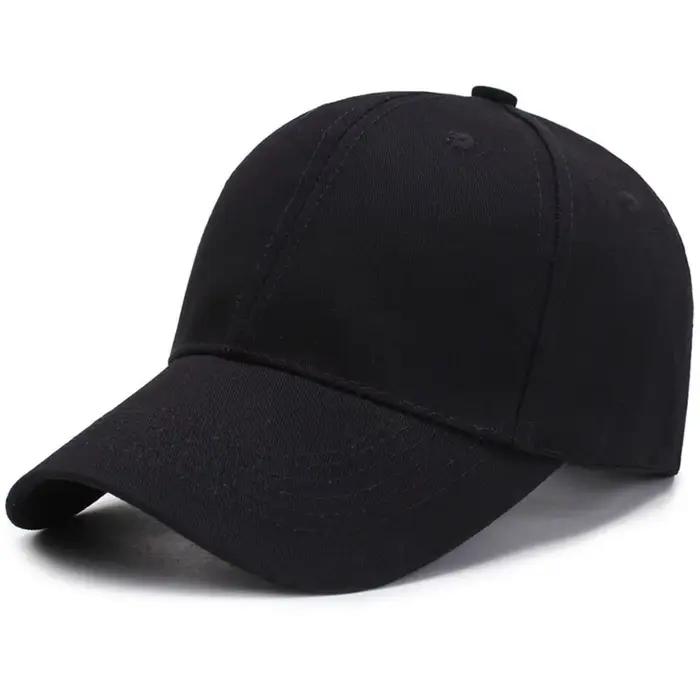 Casquette de baseball noire pour hommes et femmes, casquette sport réglable en coton et polyester, protection solaire UPF 50+, pour toutes les saisons et occasions en plein air