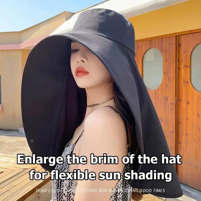 Chapeau de pêcheur pour femme avec protection solaire intégrale du visage et du cou