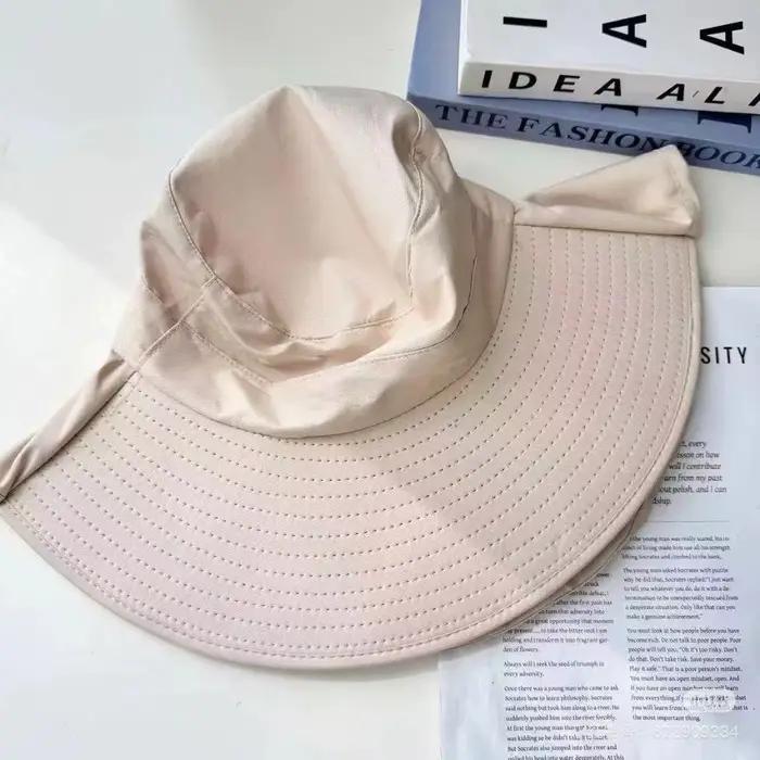 Chapeau de soleil pour femmes avec rabat de cou UPF 50 + protection UV randonnée plage châle casquette