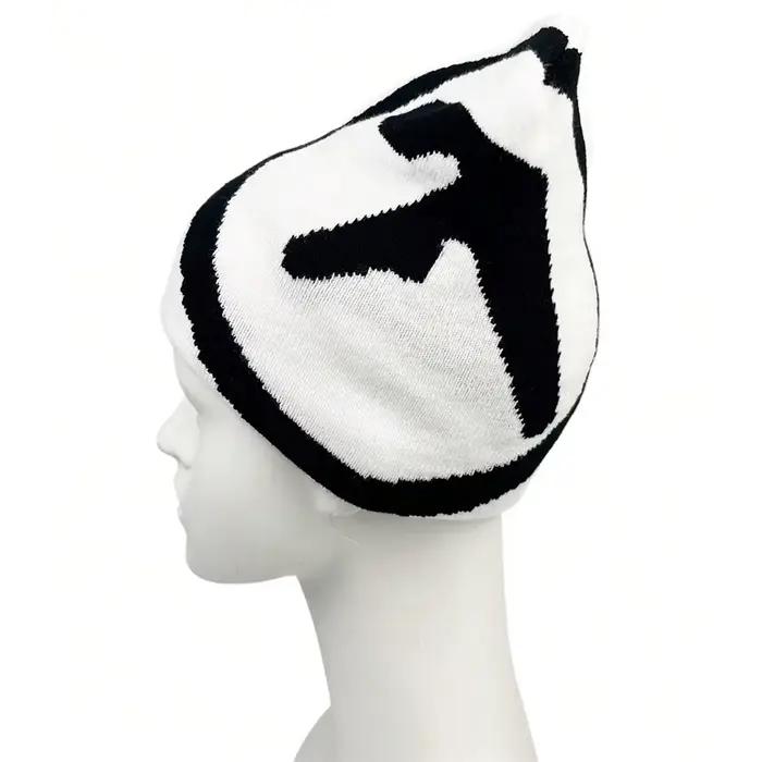 Bonnet tricoté gothique en fibre acrylique avec étoile design streetwear pour femmes occasions décontractées hiver