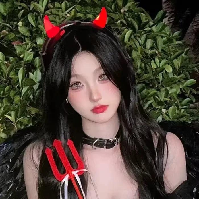 Bandeau en corne de diable à lumière rouge