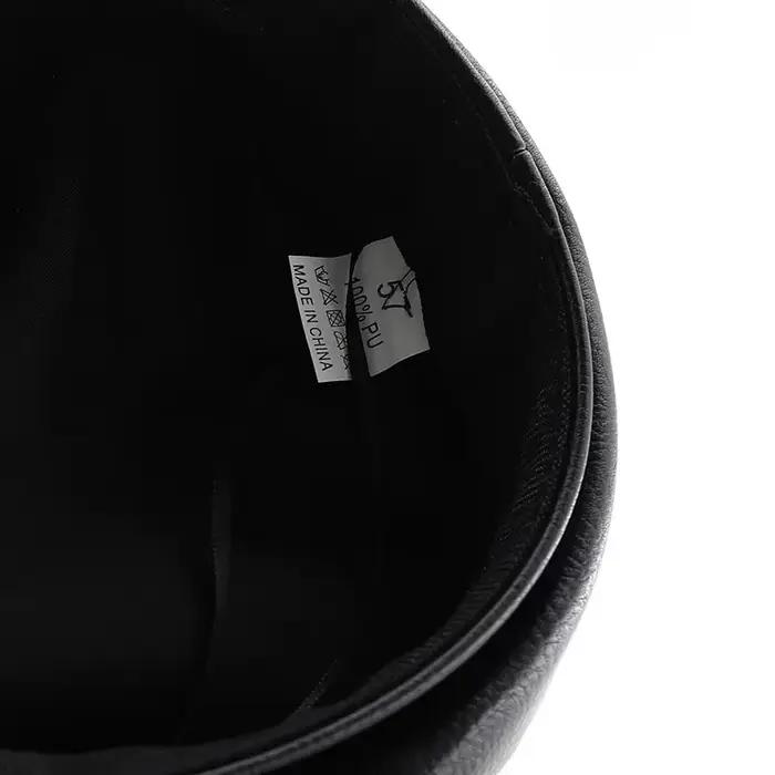 Béret en cuir PU pour femmes