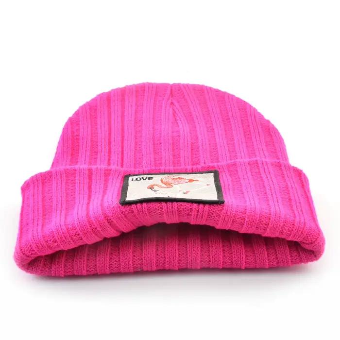Bonnets Skullies Unisexe Décontractés avec Broderie Animal de Compagnie Acrylique pour Occasions Décontractées Printemps Automne