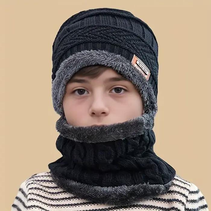 Ensemble de bonnets chauds épais pour garçons