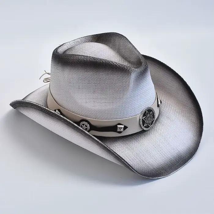 Chapeaux de paille de style occidental pour hommes et femmes