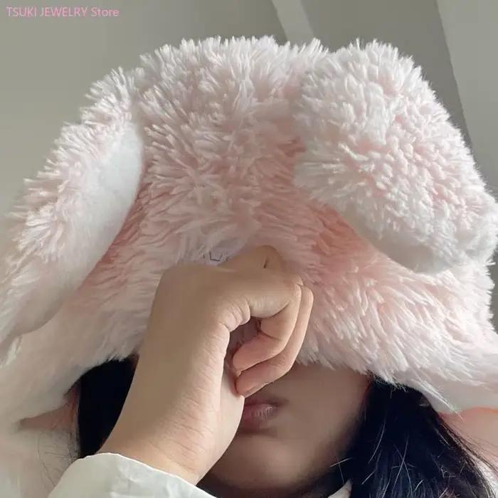 Chapeau de bombardier en peluche avec oreilles de lapin souples chaleureux et protecteur pour hommes en fibre acrylique adapté pour le ski randonnée et les journées hivernales