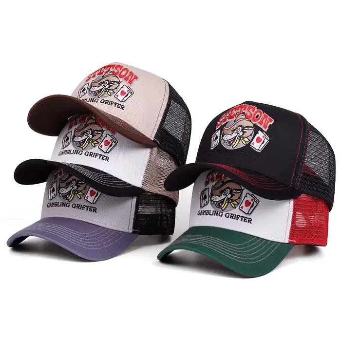2025 personnalisé nouveau chapeau de baseball STETSON tête de loup Poker camion