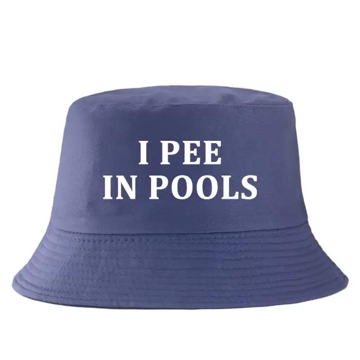 Chapeau seau I Pee in Pools chapeau de pêcheur d'été en coton drôle pour homme et femme protection solaire chapeau occasionnels plage randonnée pêche camping