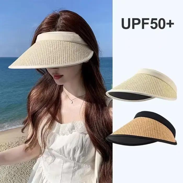 RICYGVM Chapeau de soleil d'été en vinyle pour femme