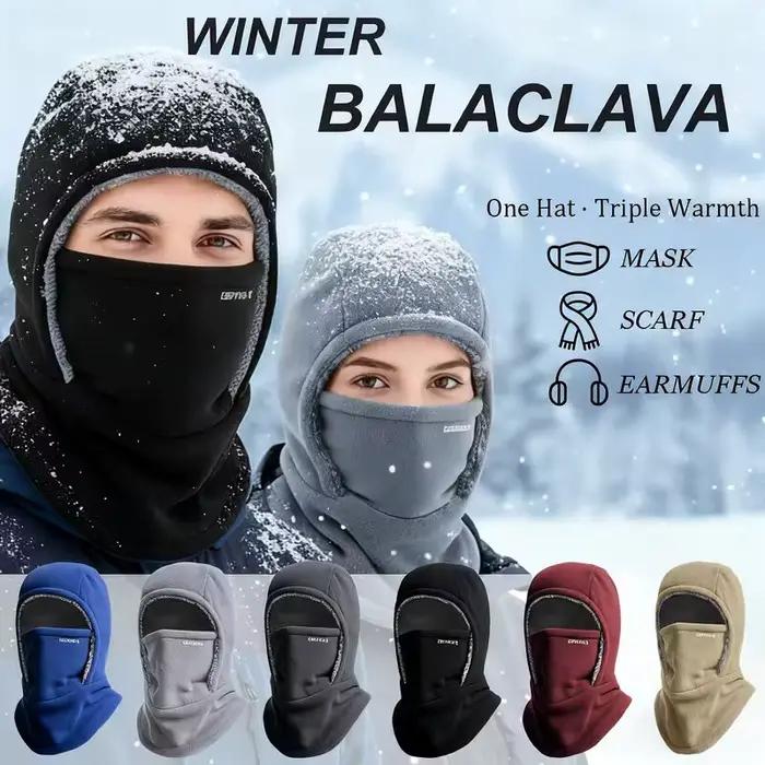Cagoule polaire casquette de cyclisme résistant au froid coupe-vent capuche chaude et chapeau épaissir thermique Ski