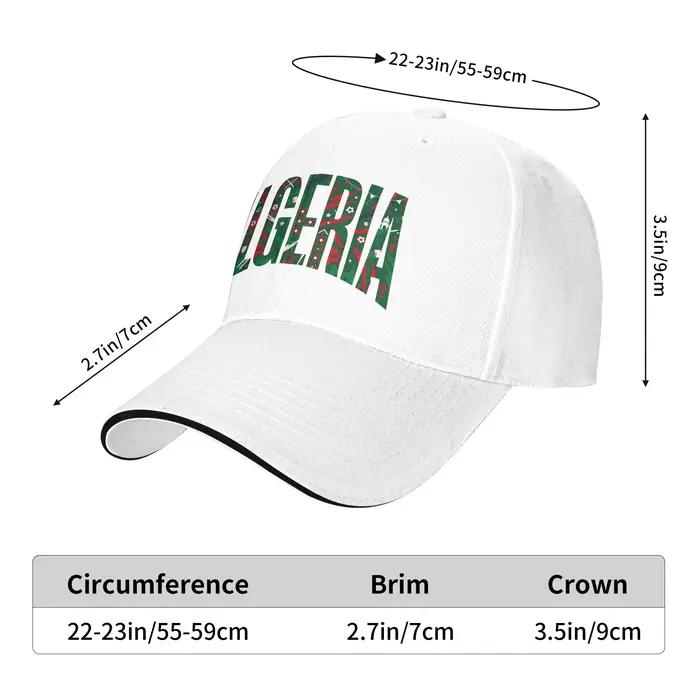 Casquette de baseball unisexe d'extérieur avec drapeau algérien