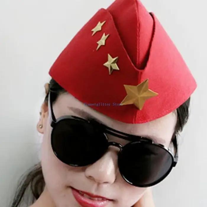 Chapeau de capitaine pour spectacle et fêtes d'Halloween polyvalent en polyester avec style sportif et couleurs variées pour femmes