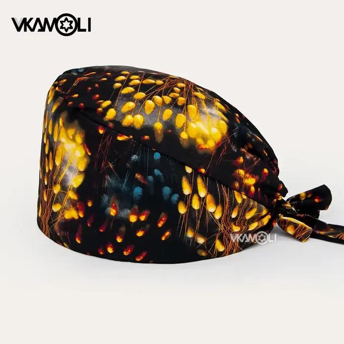 Casquette de gIslande médicale en coton imprimé pour hommes et femmes
