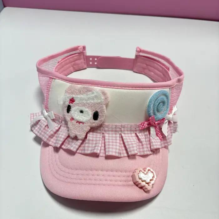 Casquette de baseball ajourée rose bonbon pour femme