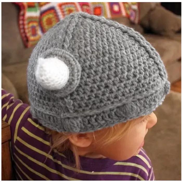 Chapeau en coton tricoté à la main avec motifs de cornes vikings et animaux de compagnie pour enfants styles sportifs occasions spéciales extérieures