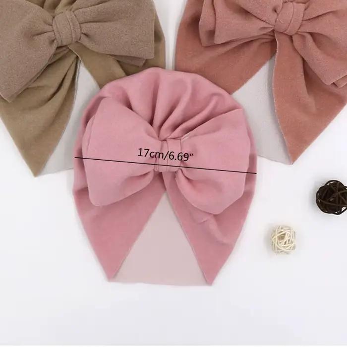 Bébé chapeau filles arcs Turban chapeaux infantile photographie accessoires coton enfants Beanie