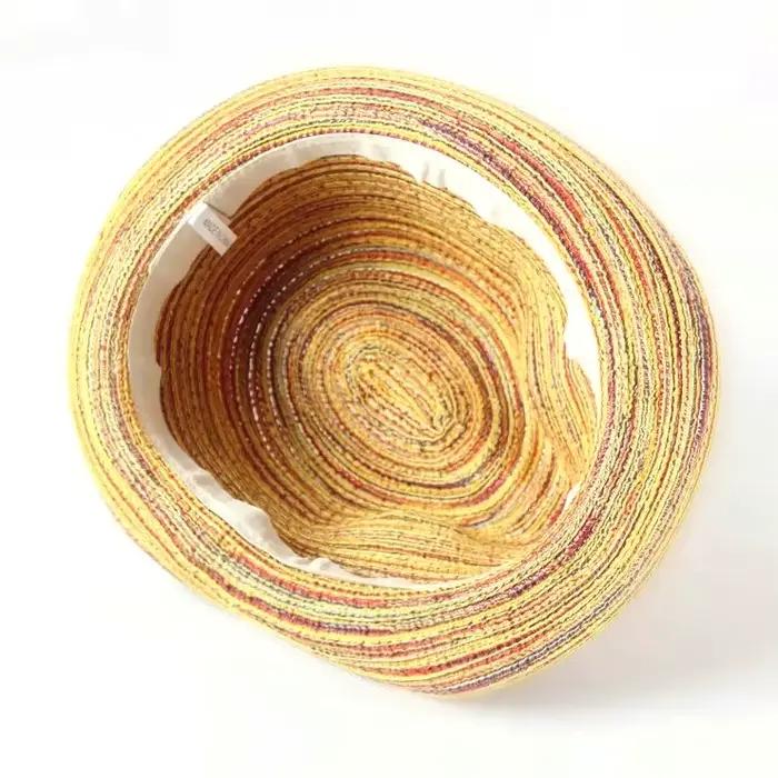 Chapeaux d'été en paille avec nœud pour femmes et hommes