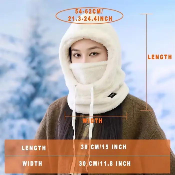 Cagoule thermique coupe-vent chaude d'hiver
