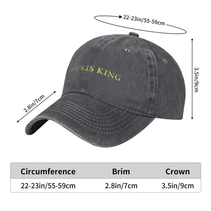 Casquette de baseball Kanye West « Jesus is King » en coton vieilli décontracté