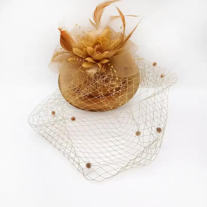 2025 femmes Fascinator chapeaux 20s 50s Vintage pilulier chapeau Kentucky Derby Fascinators fleur voile pince à cheveux