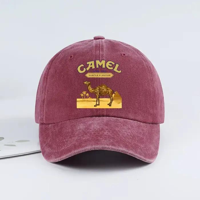 Casquette de baseball vintage avec imprimé scène désertique « Camel »