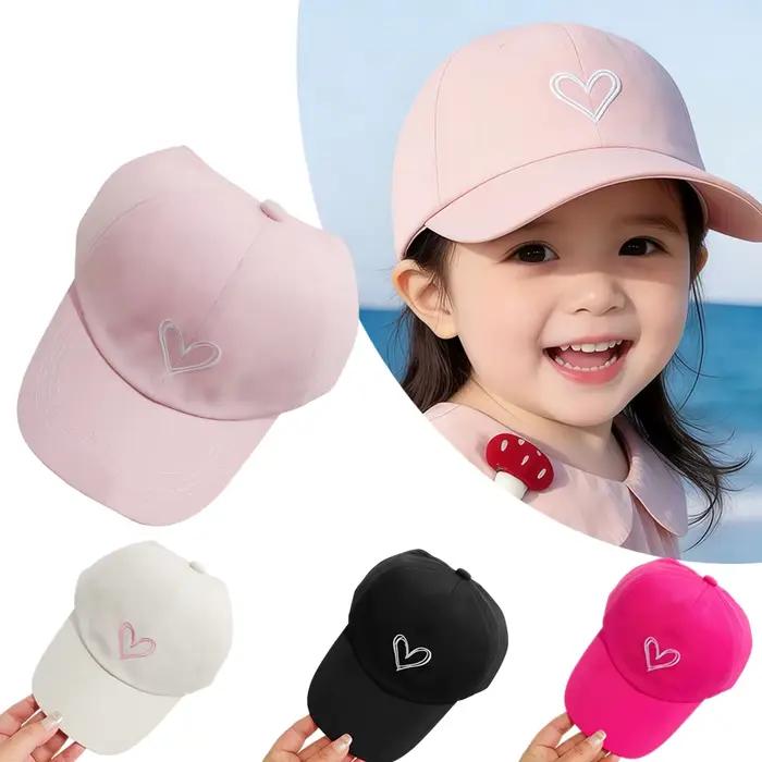 Casquette de baseball brodée Cœur d'amour mignon pour garçons et filles