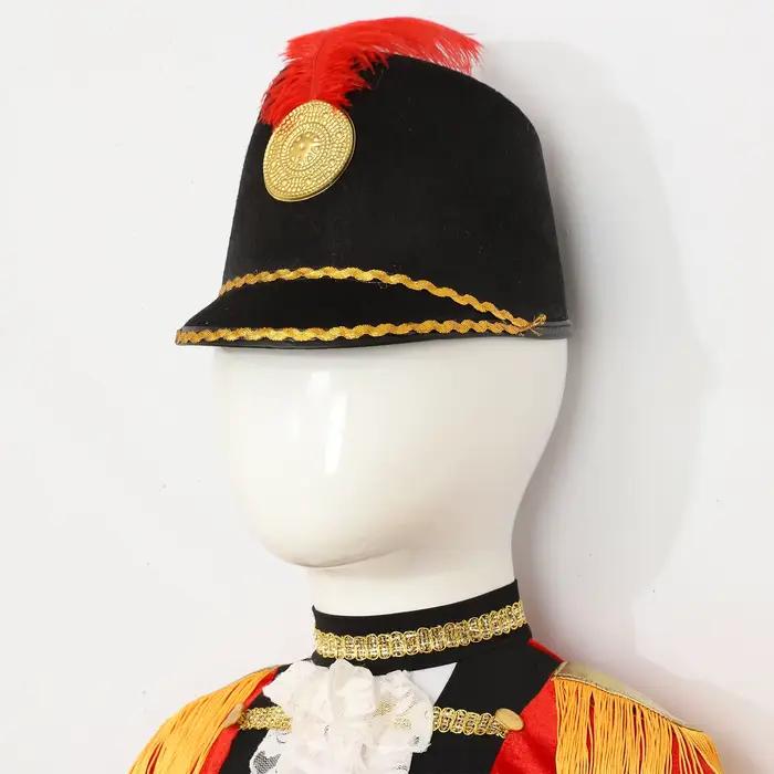 Chapeau de soldat militaire unisexe en feutre pour adultes et enfants, Halloween, spectacle de cirque, accessoires de fête, cosplay