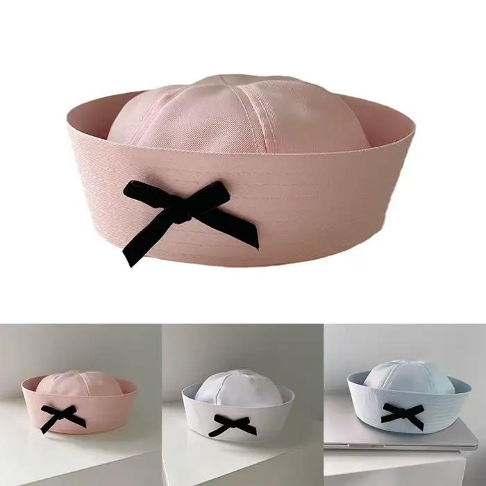 Chapeau de marin avec nœud papillon pour femme