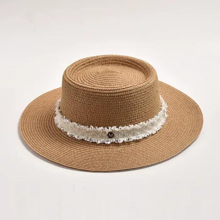 Chapeau de soleil en paille pour femmes