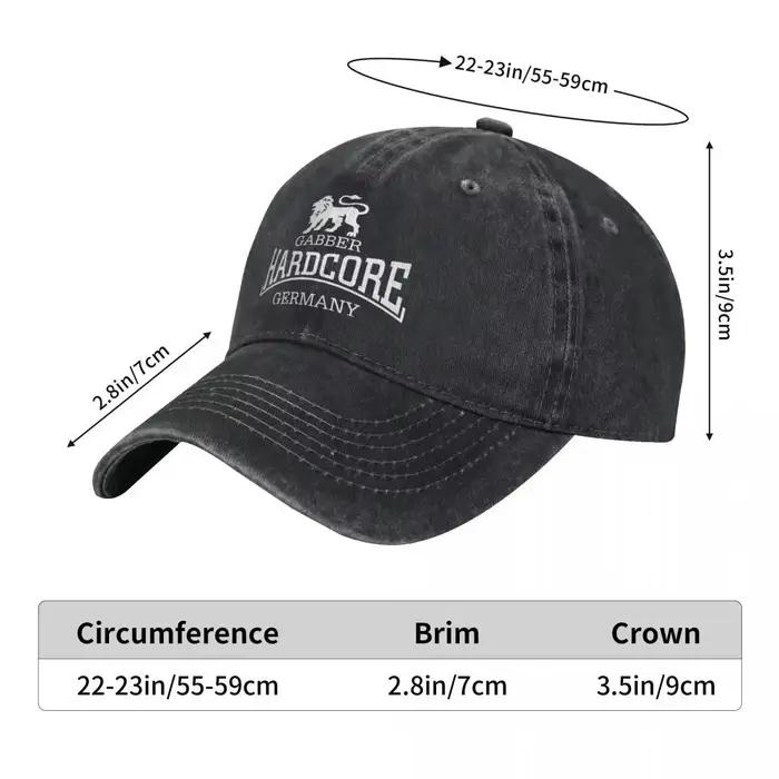 Casquette Hardcore Gabber demin Durable pour toutes les saisons