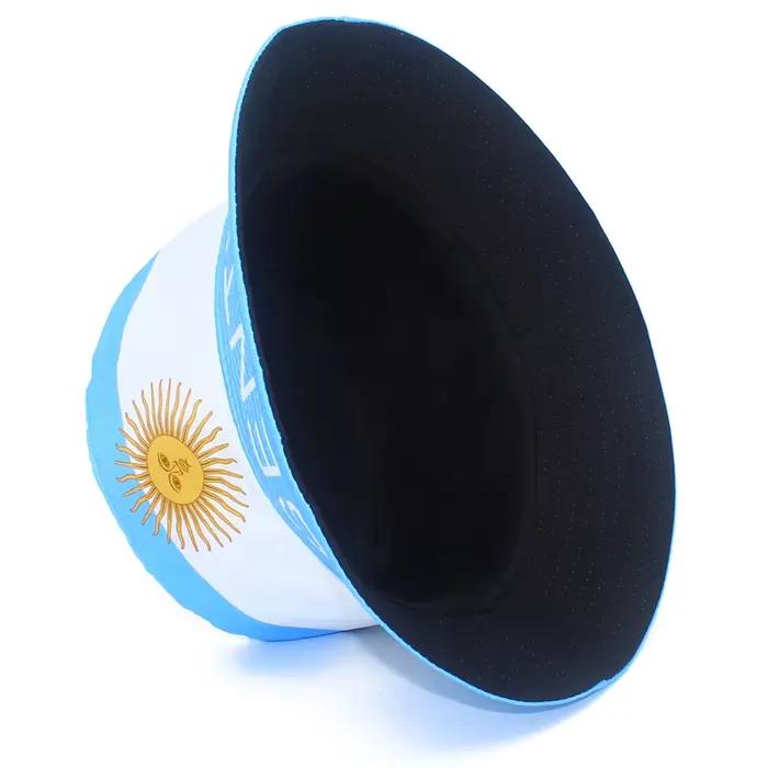 Chapeau Bob Réversible Drapeau Argentine pour Hommes et Femmes
