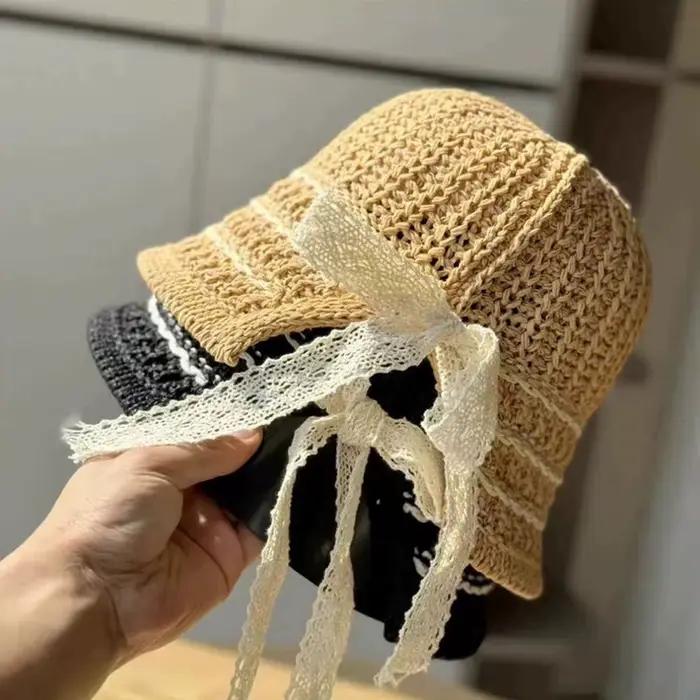 Chapeau de paille tressé pour femme
