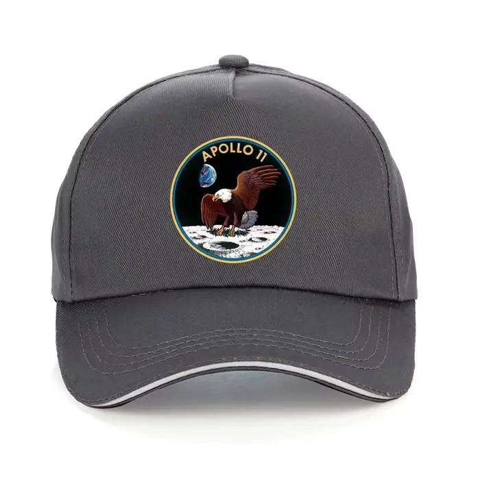 Casquette de baseball unisexe avec impression du 50e anniversaire de l'atterrissage sur la lune de l'Apollo 11 aux