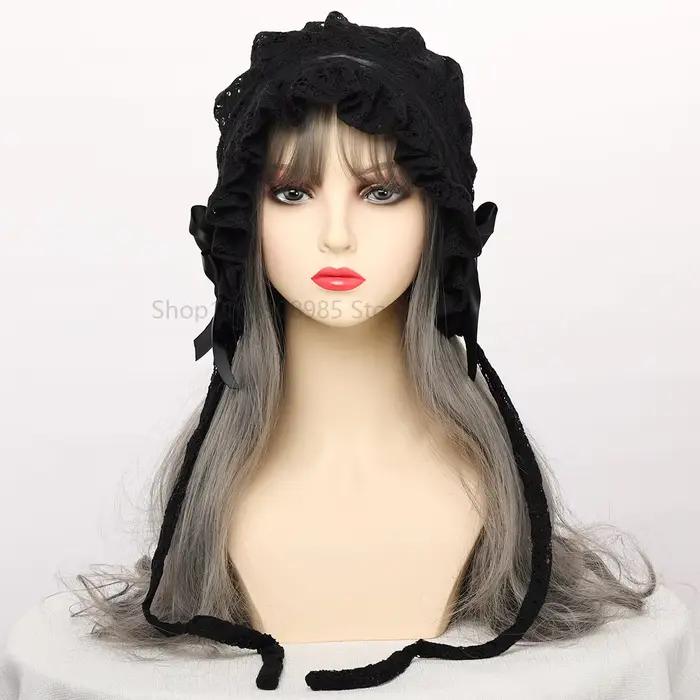 Chapeau en dentelle rétro pour femmes, accessoire victorien ajustable pour cosplay et cérémonies de mariage